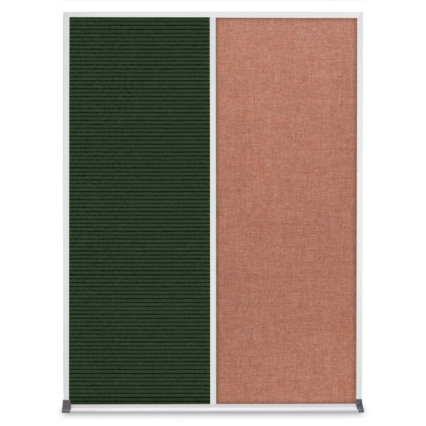 United Visual Products Double Door Radius Corkboard, 48"X36", B UV8003-BRONZE-BLACK - main